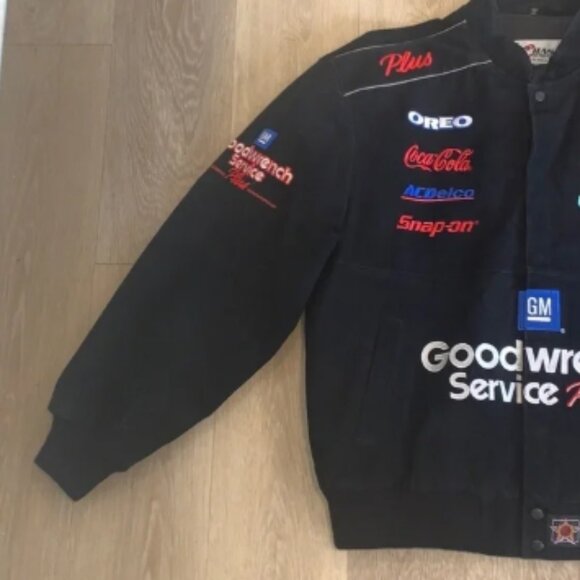 Vtg Chase Authentics Dale Earnhardt Goodwrench Suede Leather Jacket XXL - Picture 6 of 14